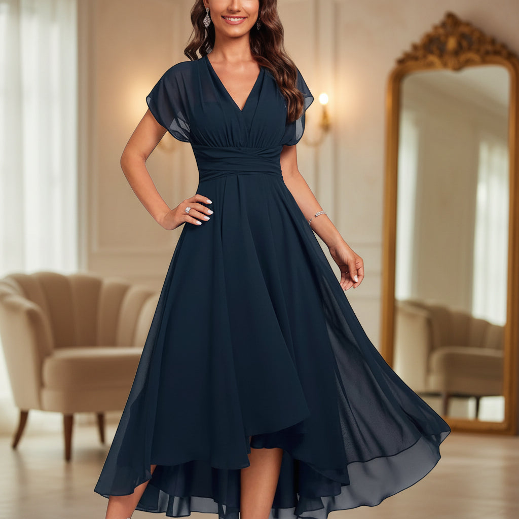 Veromida – elegancka sukienka maxi z dekoltem V