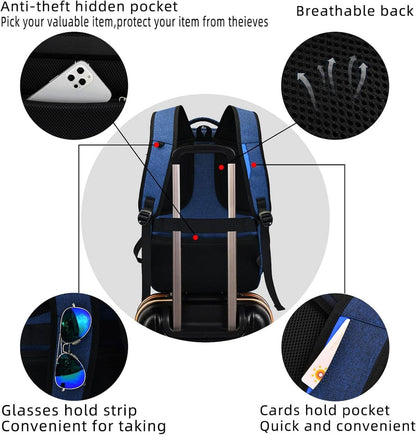 Damski elegancki plecak wodoodporny USB