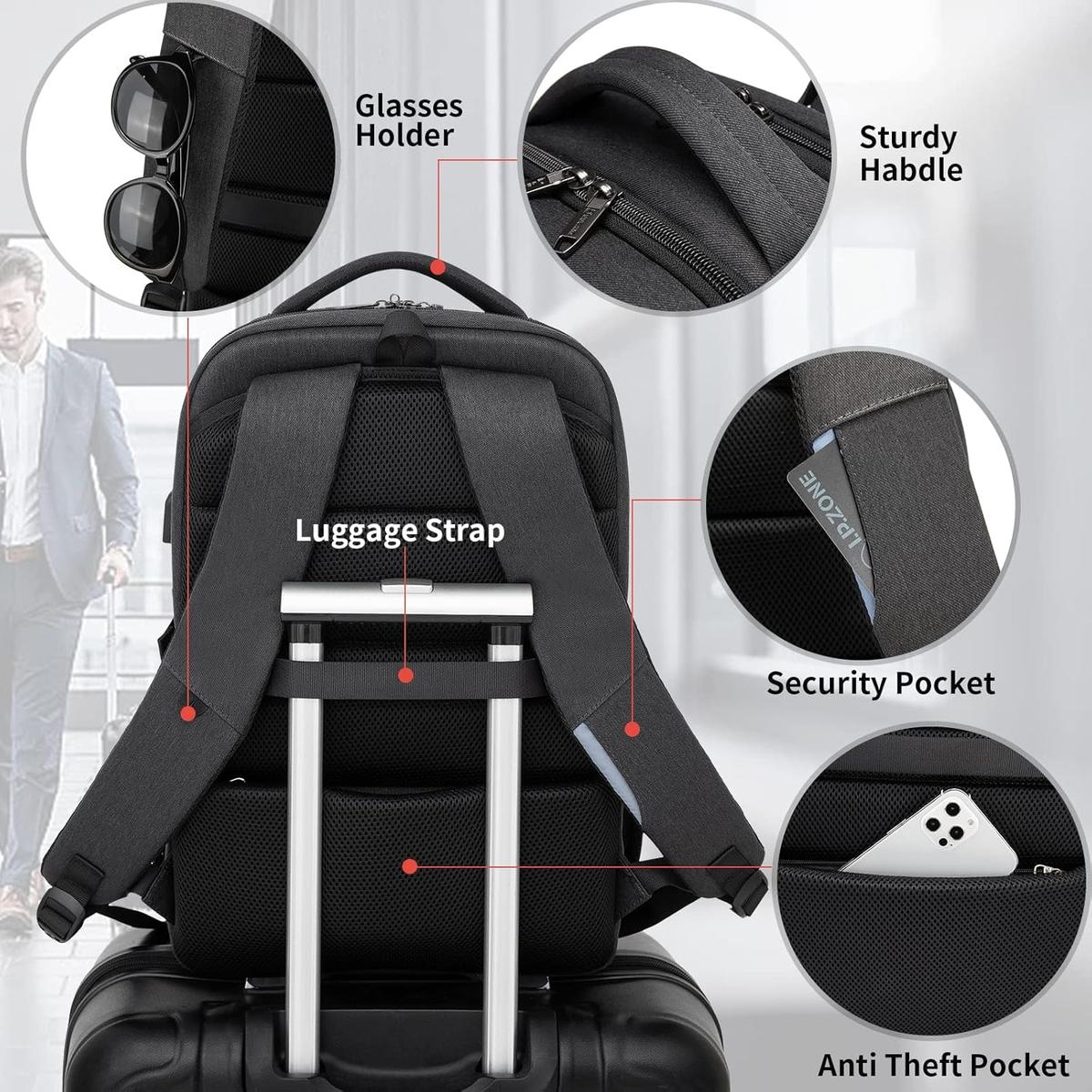 Damski elegancki plecak wodoodporny USB