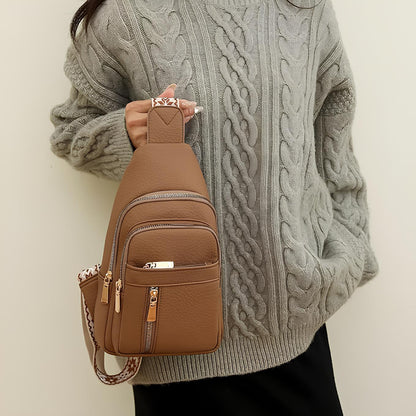 Torba crossbody z wieloma przegrodami i bezpiecznym zamkiem błyskawicznym