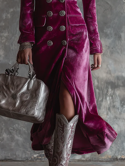 Danuta - sukienka blazer maxi