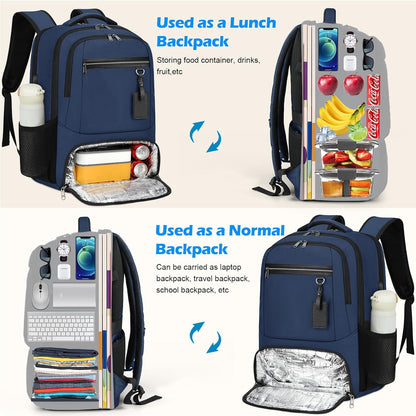 Wodoodporny plecak podróżny na laptopa i lunch z portem USB